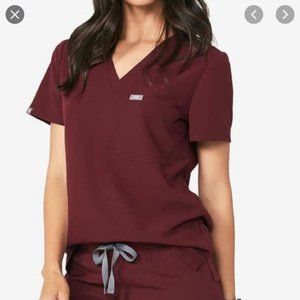 Figs Wine burgundy Catarina top size XXS